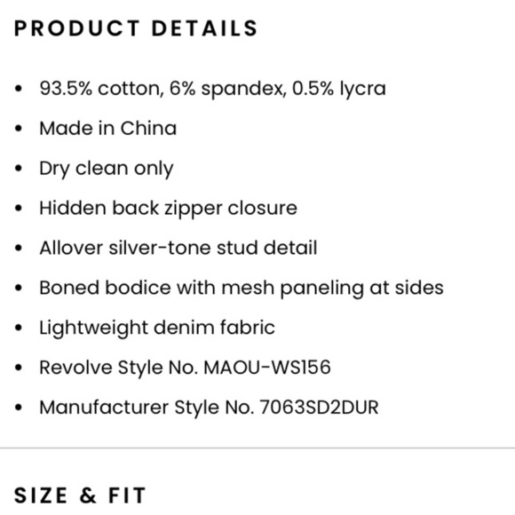 NWT Miaou Libra Stud Denim Jean Cotton Strapless Corset Bustier Top Duran Silver - Picture 10 of 10